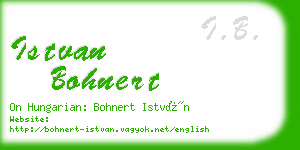 istvan bohnert business card